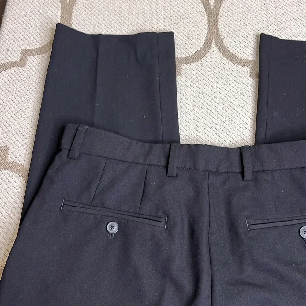 Perry Ellis Portfolio Flex Stretch waist grip black trouser pants, 32x30
